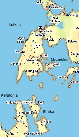 Karte Lefkas